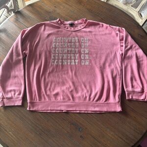 Originality size M Pink Country On Women's Sweatshirt